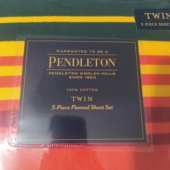 Pendleton twin sheets set, flannel. - Picture 4 of 8
